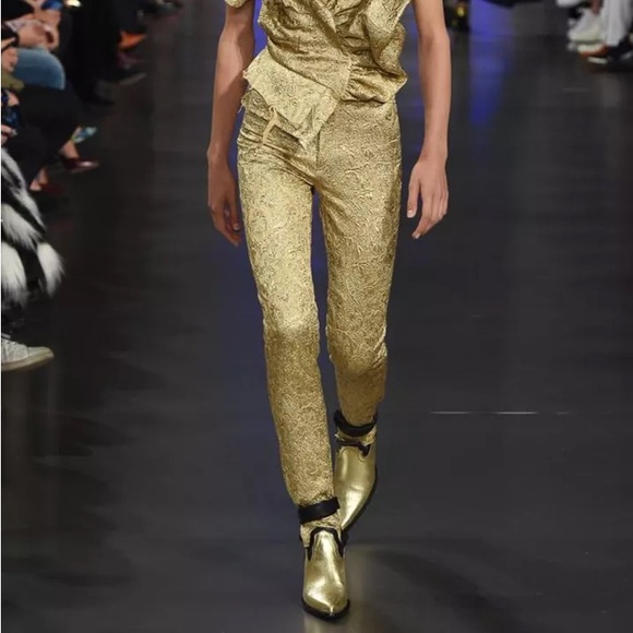 Maison Martin Margiela cotton-silk metallic brocade pants ( SS19 Runway) - Picture 3 of 17